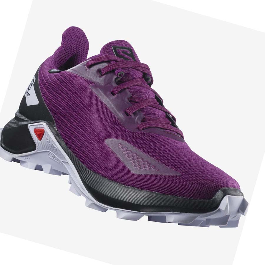 Salomon ALPHACROSS BLAST CLIMASALOMON™ WATERPROOF Trail Futócipő Gyerek Lila | HU 3596UZG